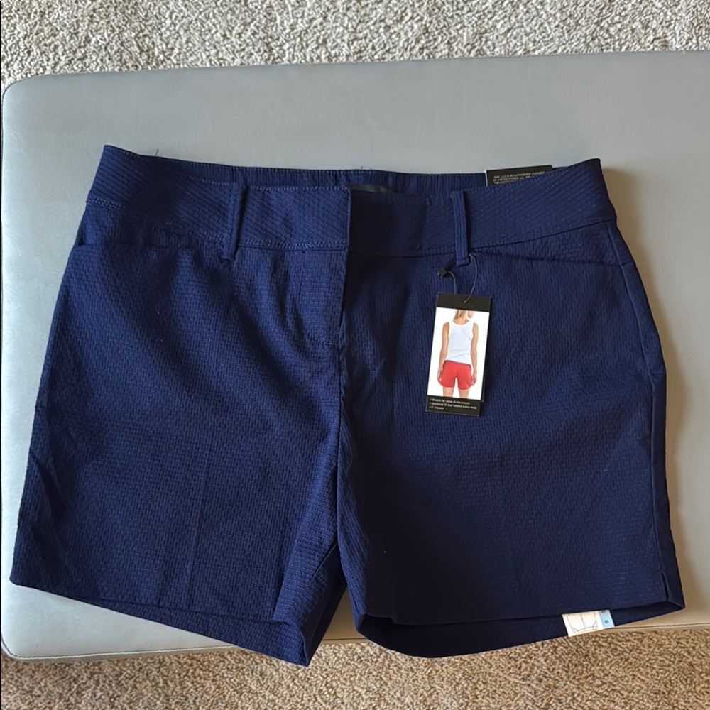 Limited Navy Blue Waffle Print 5” Short